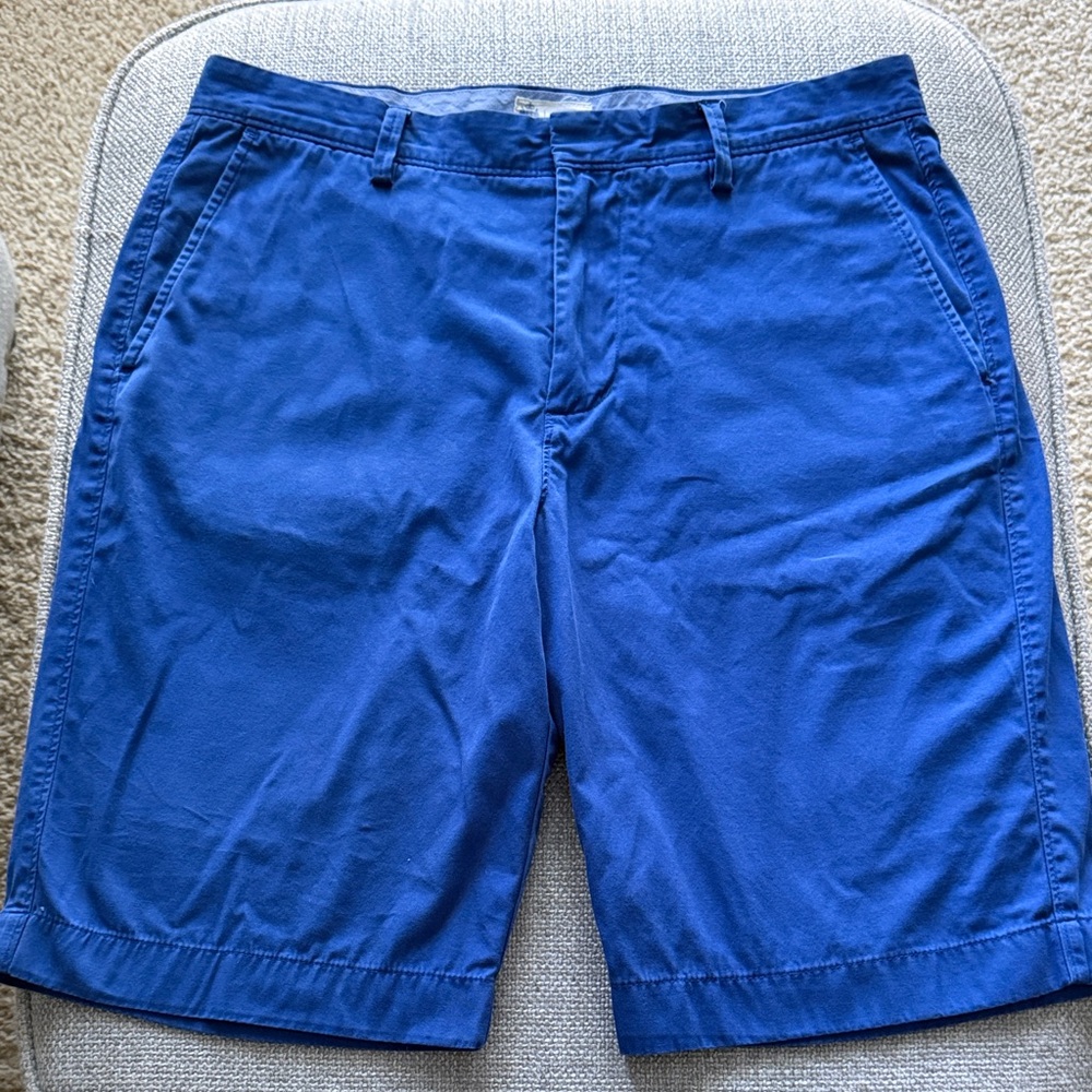 J. Crew Royal Blue Flat-Front Chino Shorts